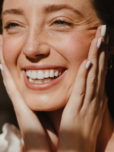 Joyful woman in control of her life