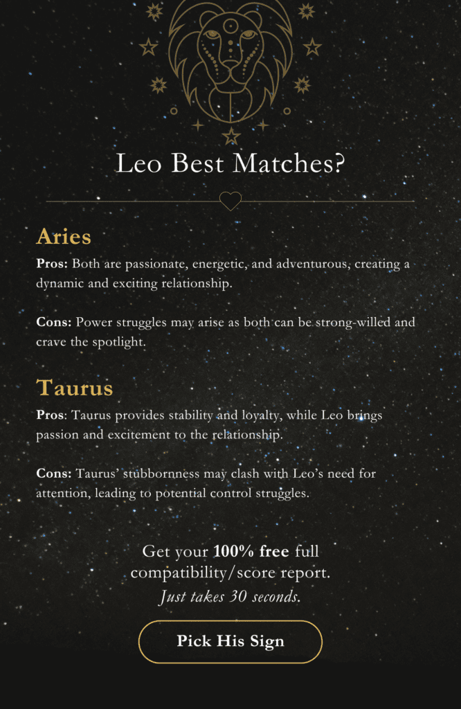 Leo compatible signs